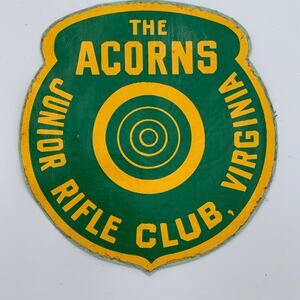 The Acorns Junior Rifle Club, Virginia Sticker 1960's Vintage